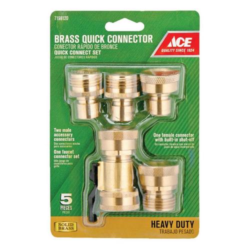 Ace Brass Threaded Quick Connector Hose Set - Primary Image