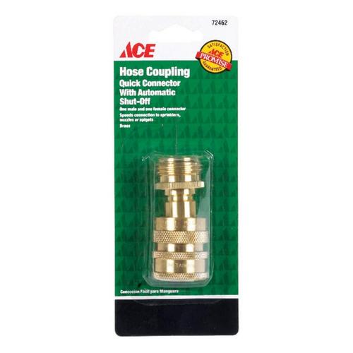 Ace Brass Threaded Male/Female Quick Connector Coupling - Primary Image