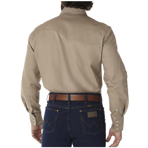 Men's Wrangler Basics Twill Classic Fit Long Sleeve Button Up Shirt - Primary Image