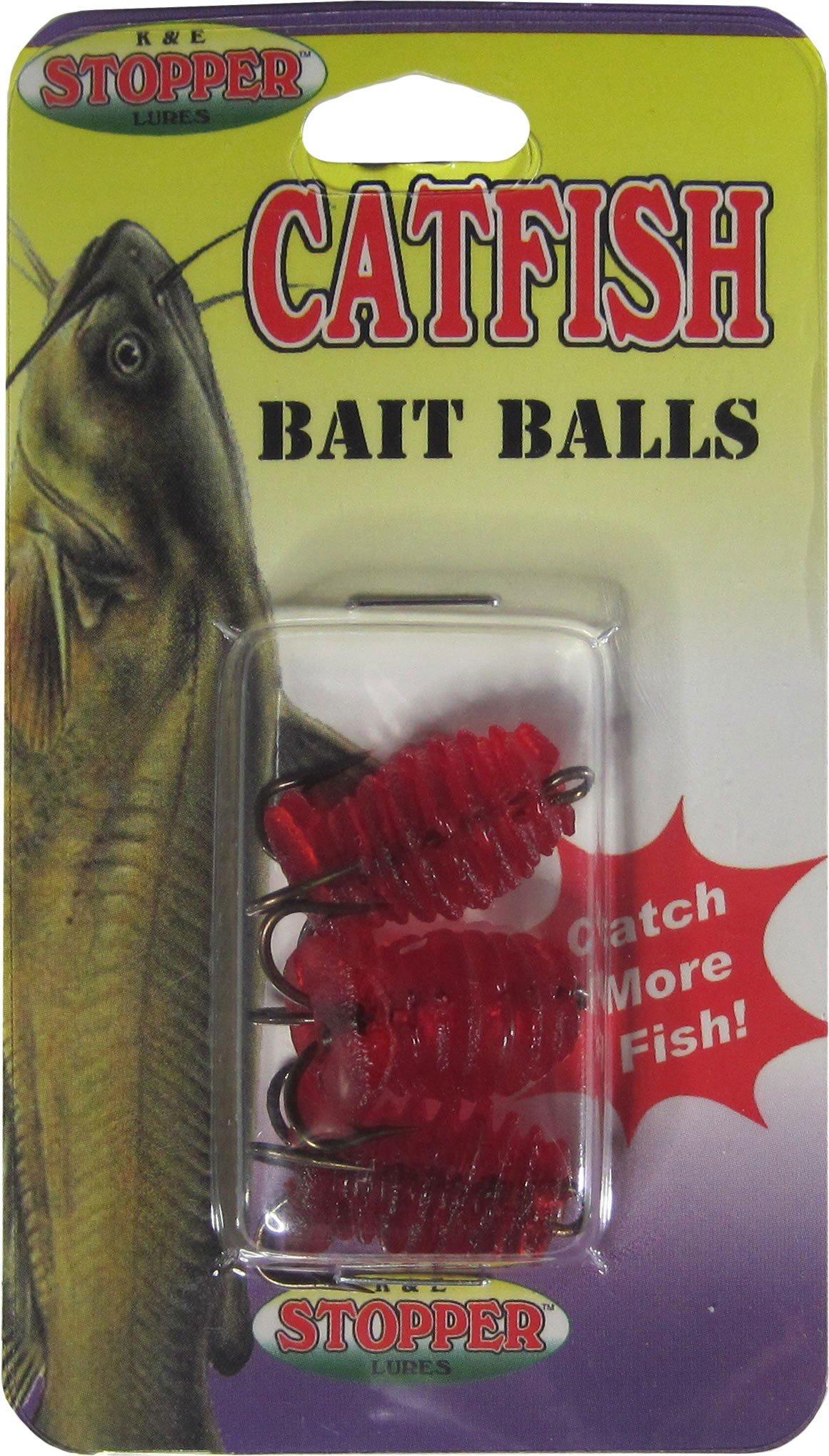 Red - Stopper Lures Catfish Ball Dip Worm