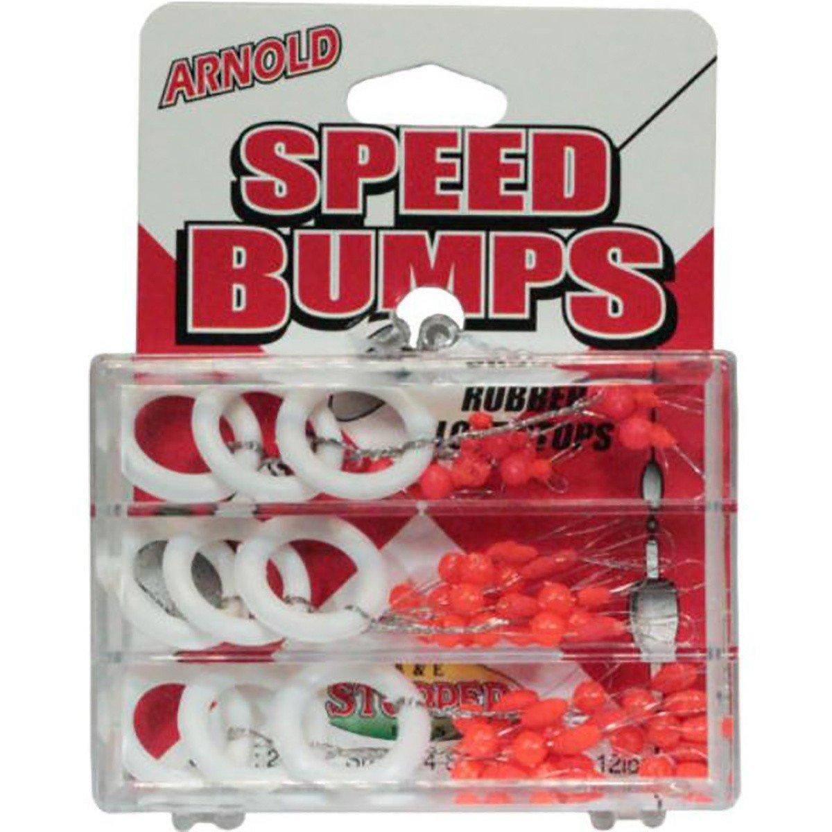 Arnold Speed Bumps Medium Bobber Stops – 6 Pack, Red Rubber, For Steelhead & Crappie Rigging