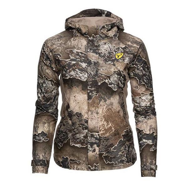 Women's Blocker Outdoors Shield Series Sola Drencher Rain Jacket Large Realtree Excape