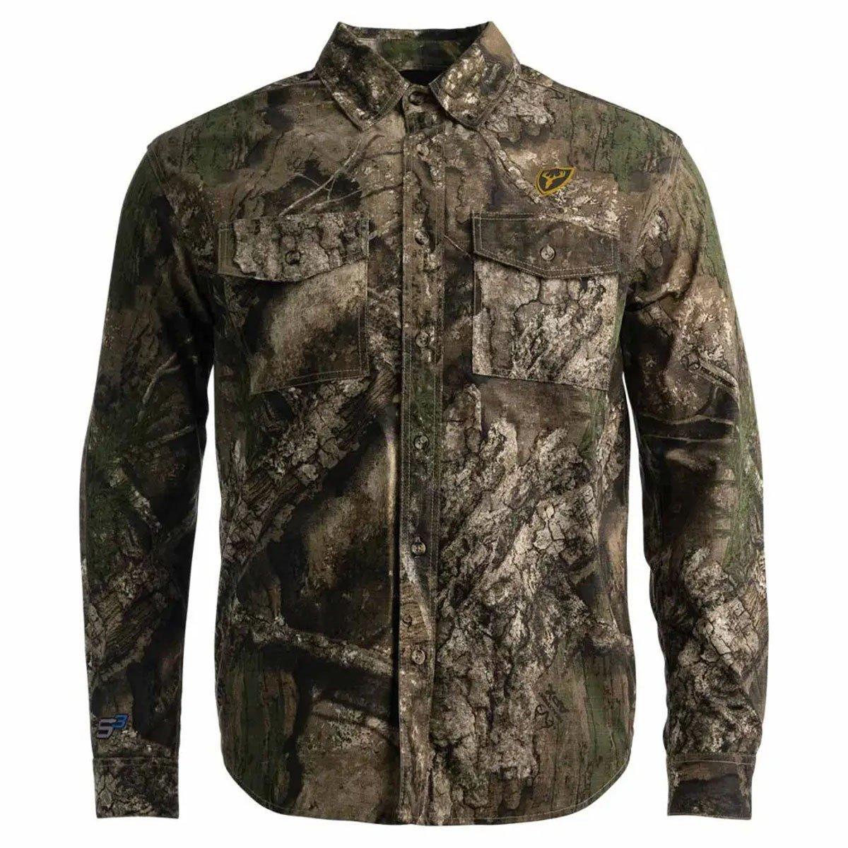 Men's Blocker Outdoors Fused Cotton Long Sleeve Button Up Shirt - Blocker Outdoors
