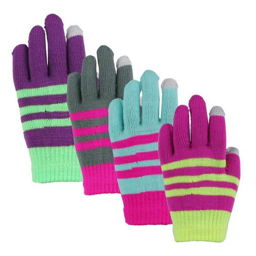 Girls' Grand Sierra Touchscreen Stripe Stretch Single Pair (Colors May Vary) Gloves - Primary Image