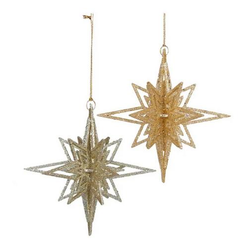 Kurt S. Adler Nordic Glittered Starburst Ornament (Colors May Vary) - Primary Image