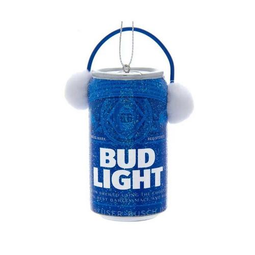 Kurt S. Adler Budweiser Bud Light Can With Ear Muffs Ornament - Primary Image
