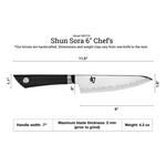 Shun 6" Chef's Kitchen Knife - Thumbnail 4 of 4