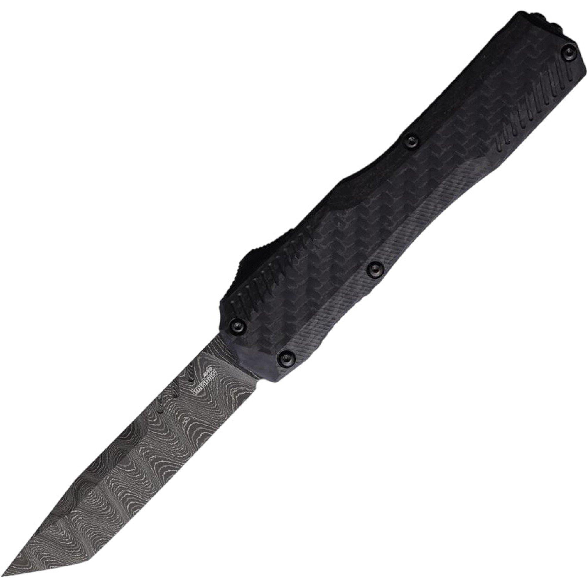 Kershaw 9000TCF Livewire Damascus Tanto Carbon Fiber OTF Automatic Knife - Kershaw Knives