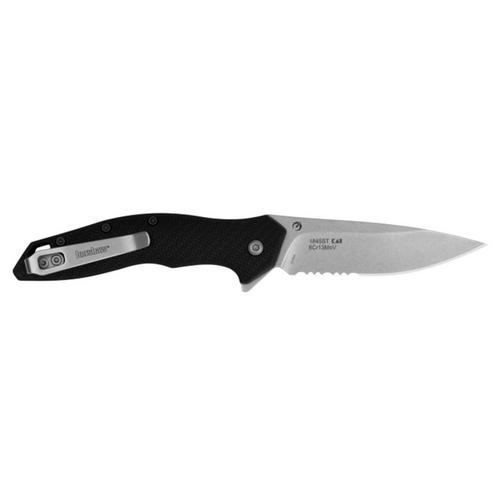 Kershaw Knives 1845ST Shoreline Serrated Stonewashed Folding Pocket Knife - Primary Image