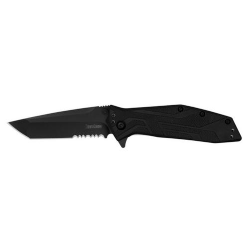 Kershaw Knives 1990ST Brawler Serrated Black Oxide Folding Pocket Knife - Primary Image