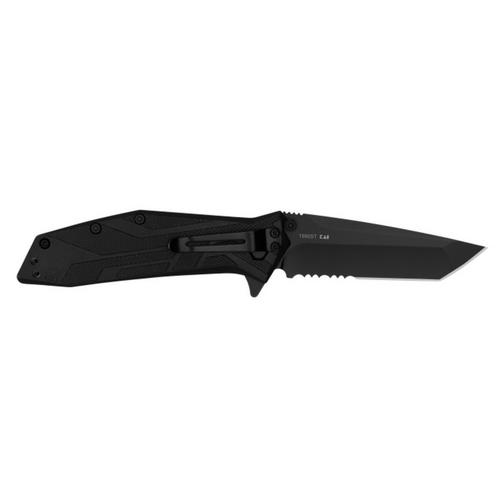 Kershaw Knives 1990ST Brawler Serrated Black Oxide Folding Pocket Knife - Primary Image