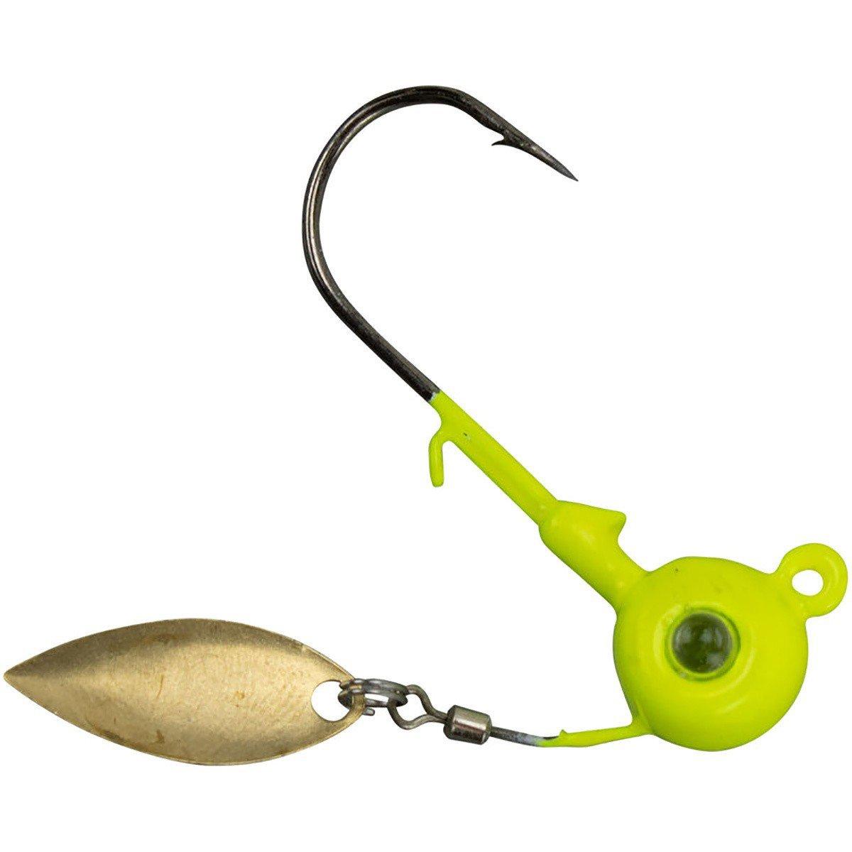 15598::Chartreuse - Kalin's Google Eye Spinner Jighead