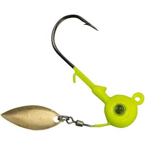 Chartreuse - Kalin's Google Eye Spinner Jig 2 Pack