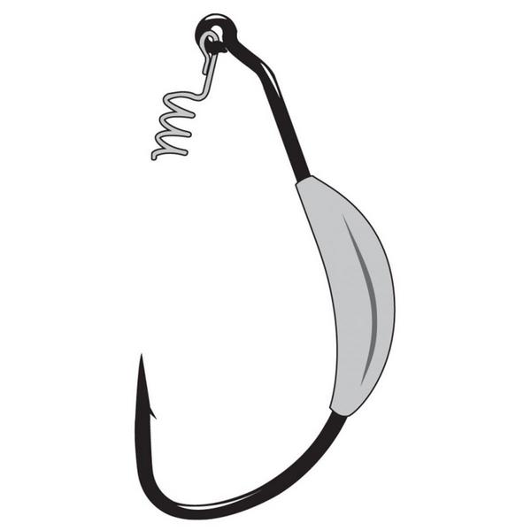 Gamakatsu Worm Hook Superline Weighted Spring Lock