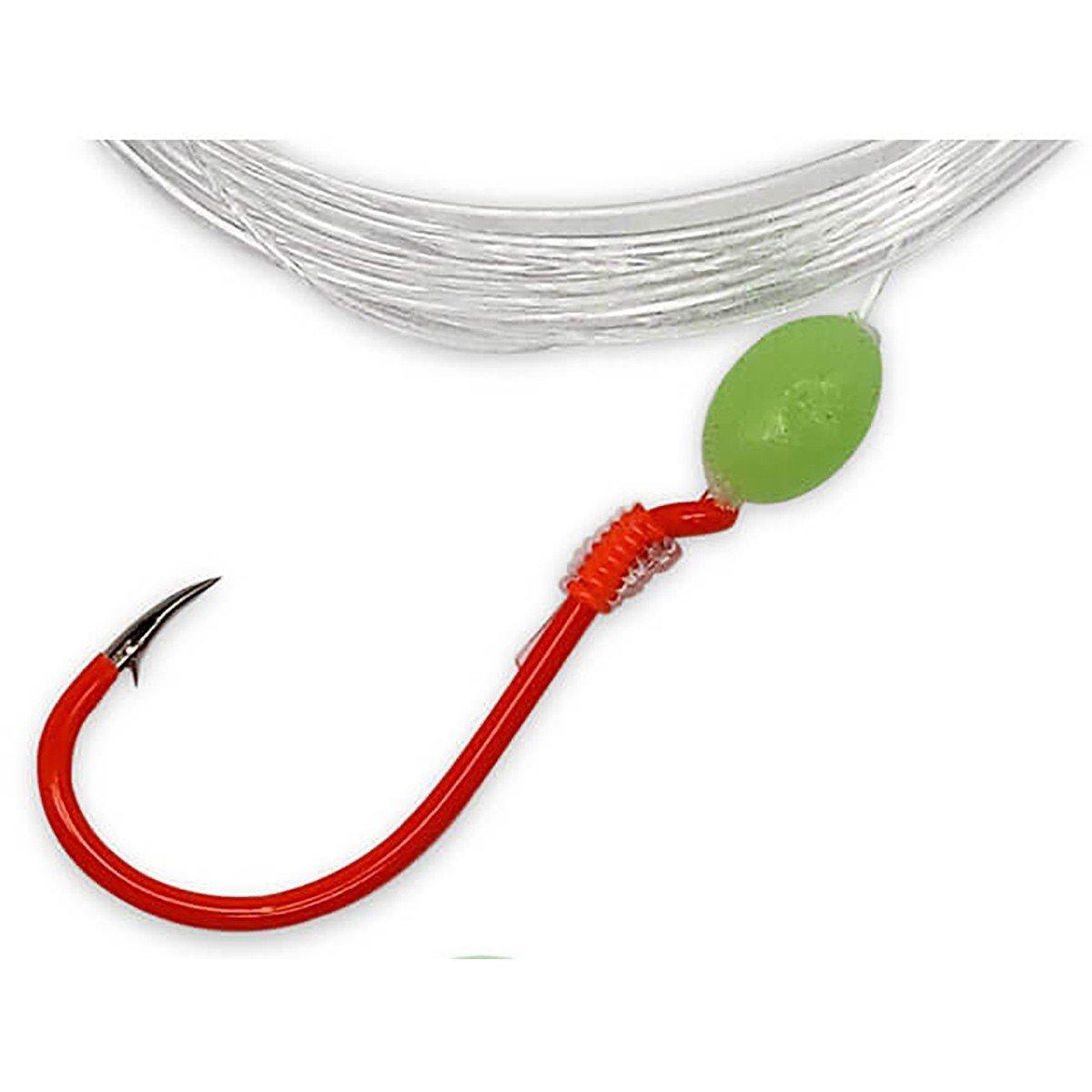 Red - Gamakatsu Walleye Snell with GlowBead