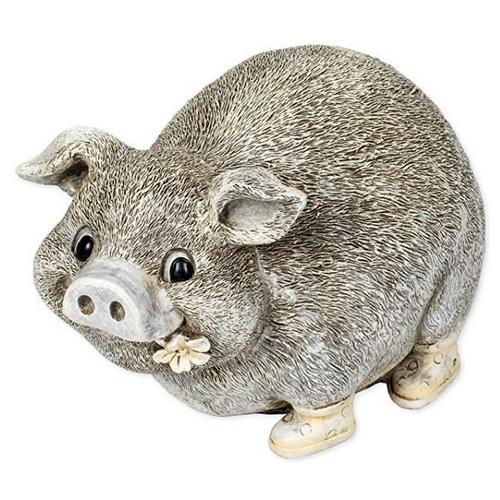 Roman Pudgy Pals Pig Garden Statue - Primary Image