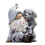 Roman Inc Gnome with Puppy Statue - Thumbnail 2 of 2