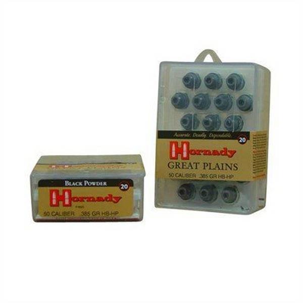 HORNADY Great Plains Bullets Hollow Point 50 Caliber 385 Grain Muzzleloader Bullets