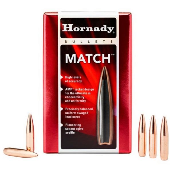 HORNADY Match Hollow Point Boat Tail 30 Caliber Rifle Bullets