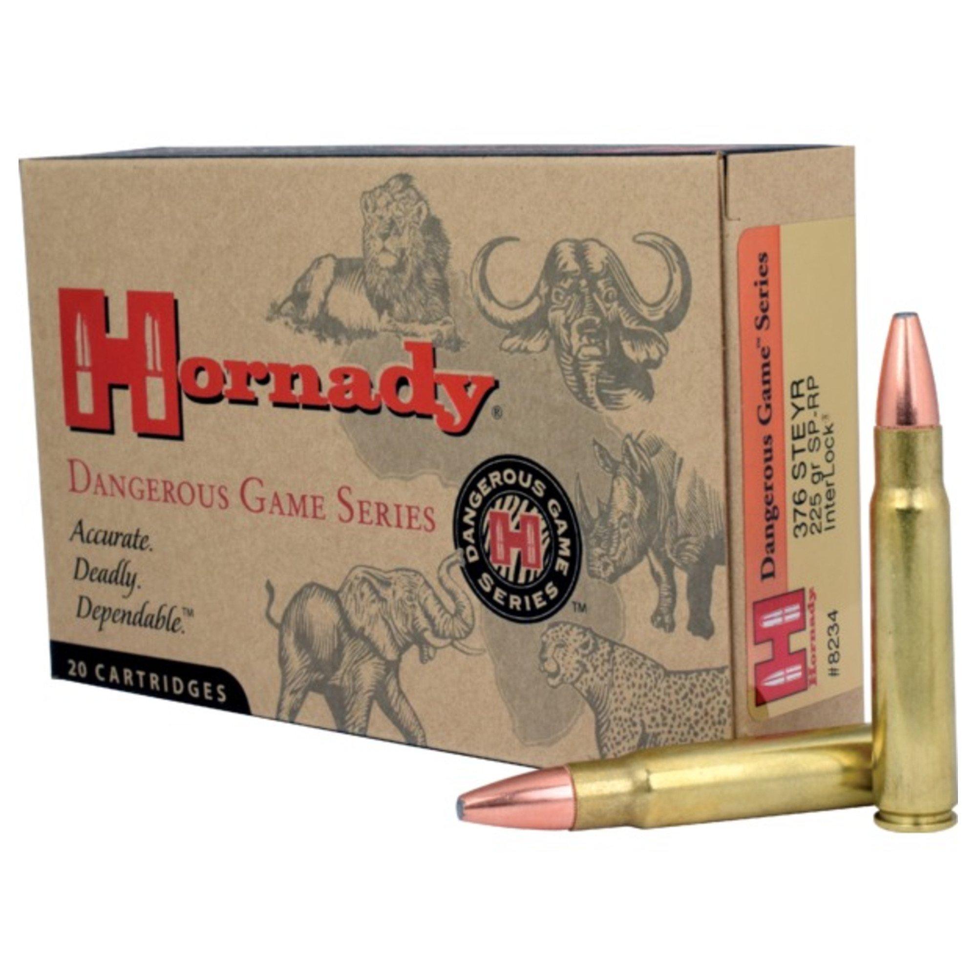 Hornady AMMO GR SP 376 Steyr Rifle Ammunition 20 Round Box