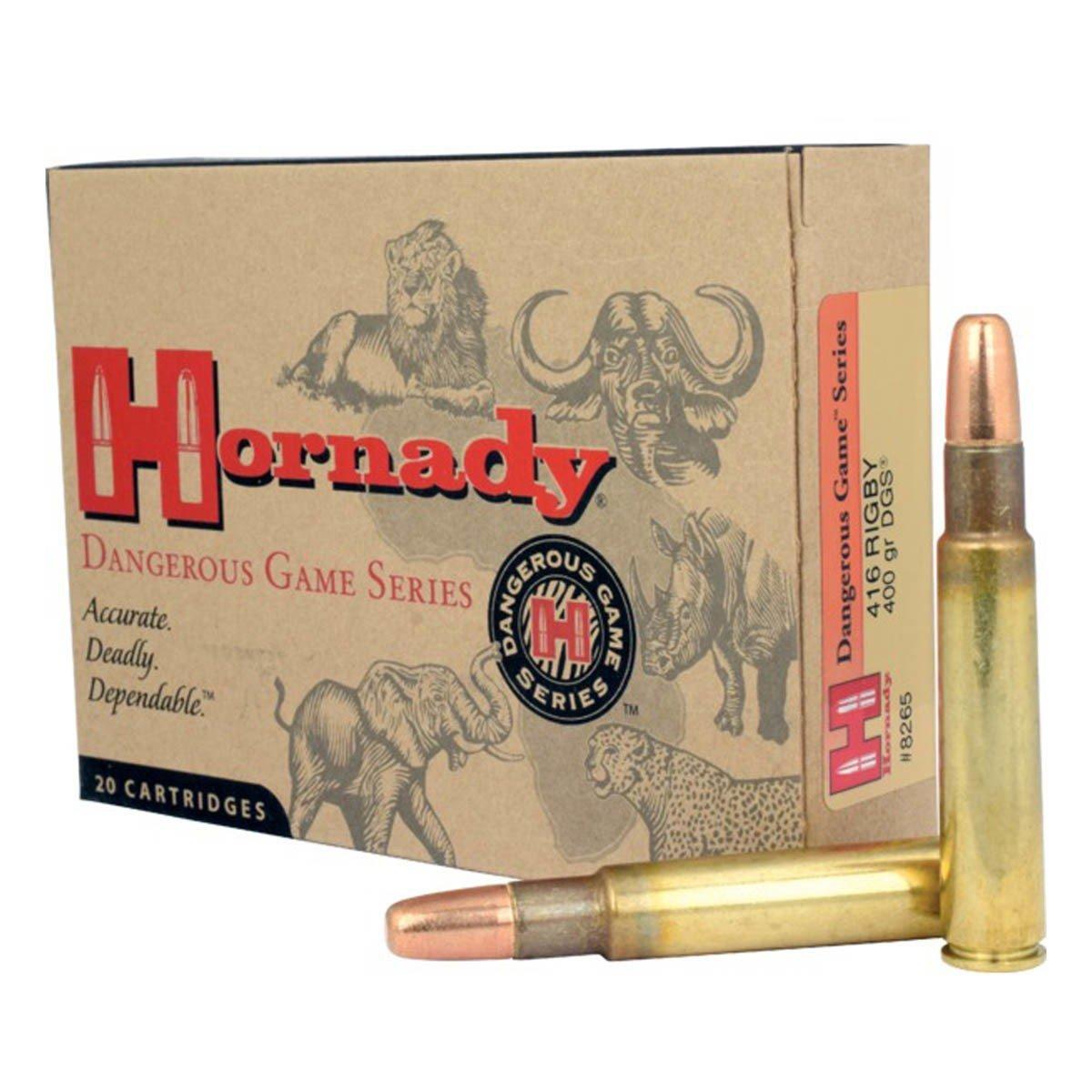 Hornady Dangerous Game Series DGS 416 Rigby Rifle Ammunition 20 Round Box