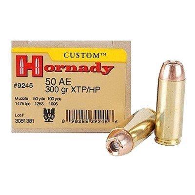 Hornady Custom XTP 50 AE Handgun Ammunition 20 Round Box