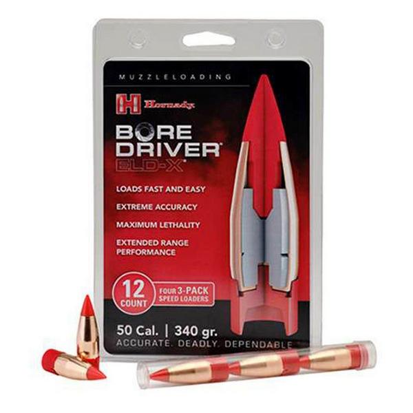 HORNADY Bore Driver ELD-X 50 Caliber 340 Grain Muzzleloader Bullets