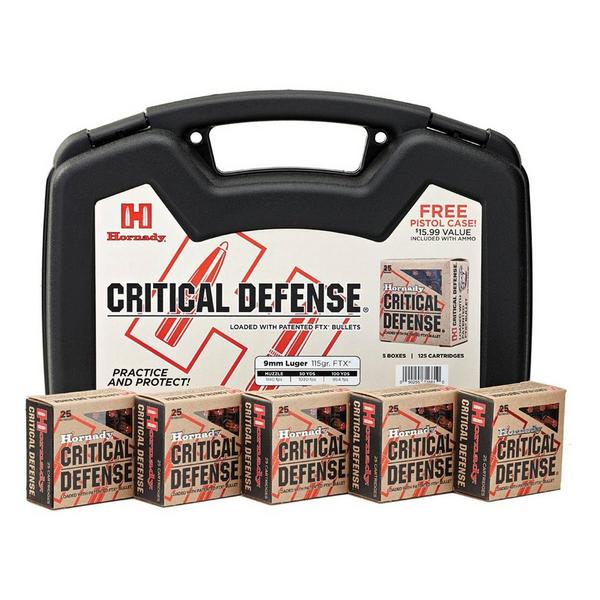 HORNADY Critical Defense FTX 115g 125ct Handgun Ammunition