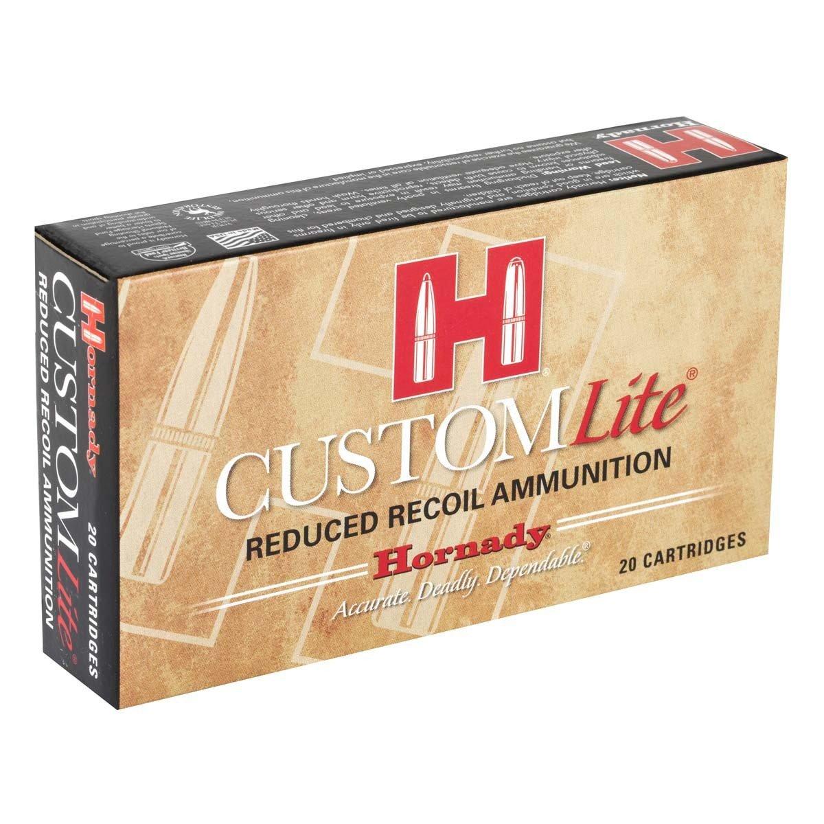 Hornady Custom Lite Reduced Recoil 7mm-08 Remington Rifle Ammunition 20 ...