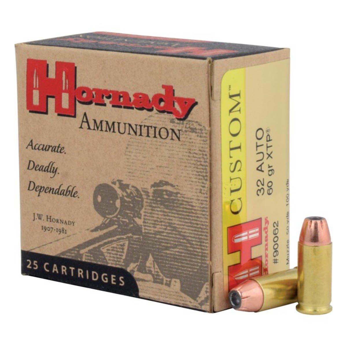 Hornady Custom XTP 32 ACP Handgun Ammunition 25 Round Box