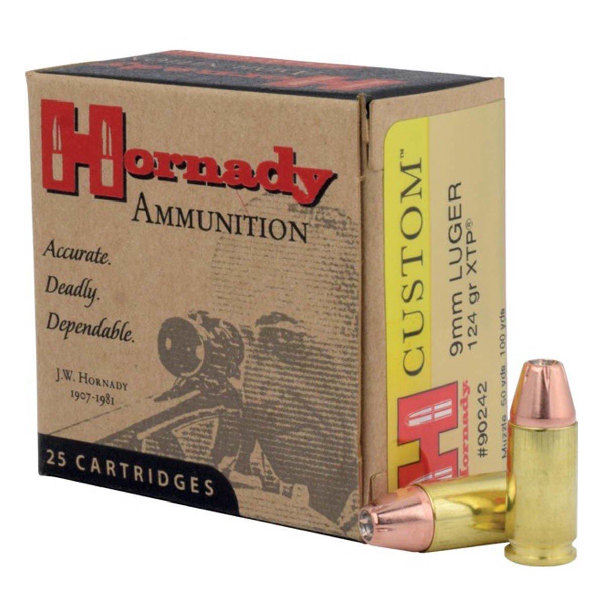 Hornady Custom XTP 9mm Handgun Ammunition 25 Round Box