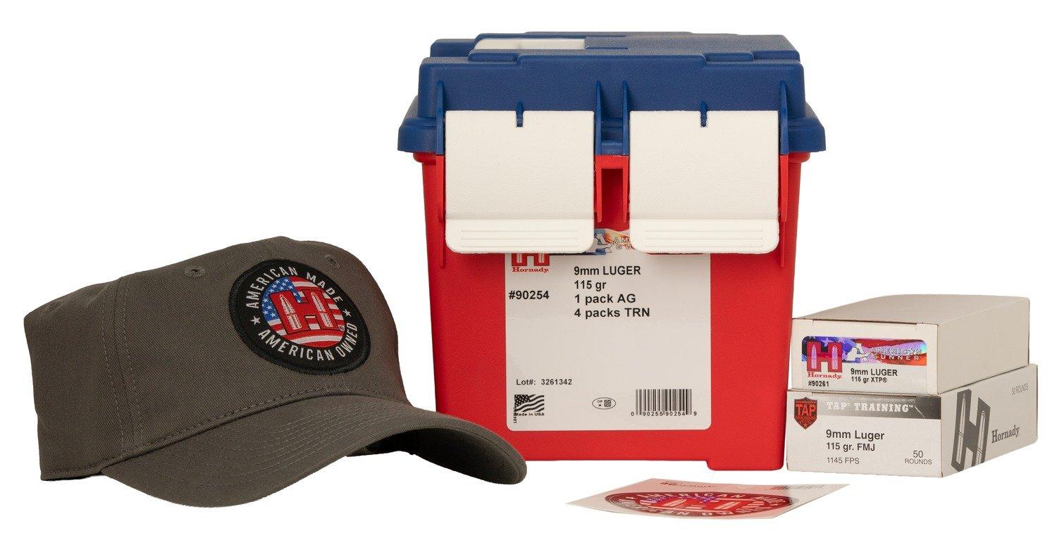 Hornady American Gunner XTP & FMJ Training 9mm Handgun Ammunition 250 Round Box