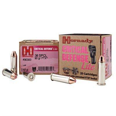 Hornady Critical Defense Lite FTX 38 Special Handgun Ammunition 25 Round Box