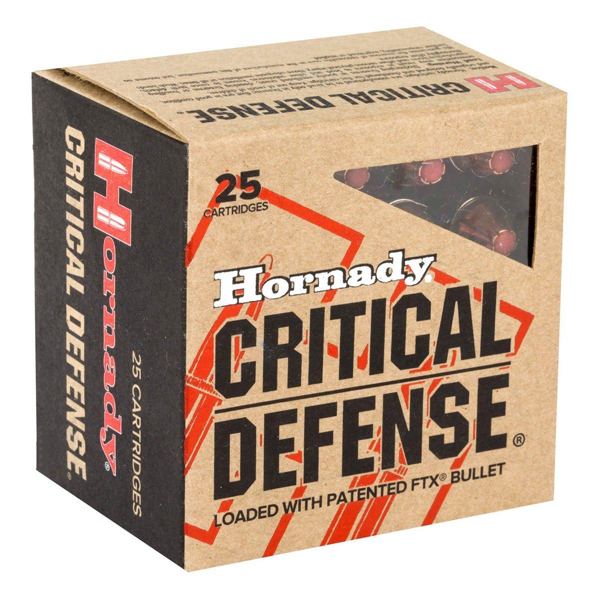 Hornady Critical Defense FTX 38 Special Handgun Ammunition 25 Round Box