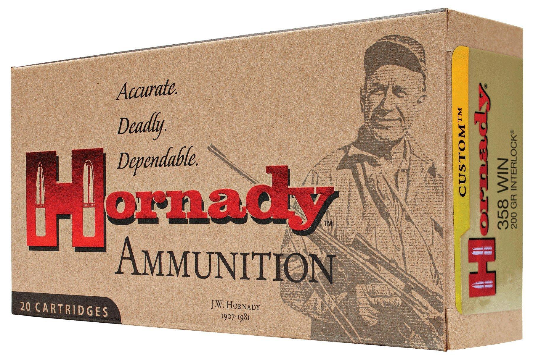 Hornady Ammo, 358 Win 200 Gr Sp, Rds/Bx20, Bx Rifle Ammunition 20 Round Box