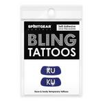 Spirit Gear Kansas Jayhawks 2pk. Bling Eyeblack Sticker - Thumbnail 1 of 2