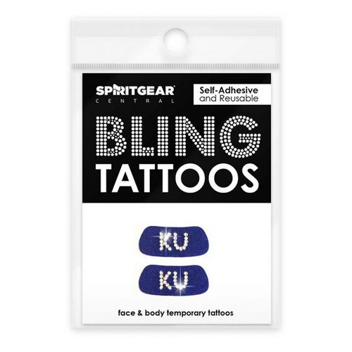 Spirit Gear Kansas Jayhawks 2pk. Bling Eyeblack Sticker - Primary Image