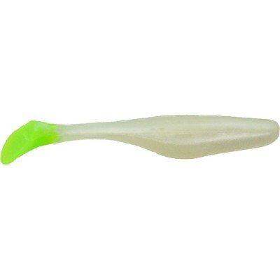 Pearl / Chartreuse Tail - Walleye Assassin Lures Turbo Shad