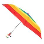 Shed Rain Auto Open and Close Rainbow Strip Compact Umbrella - Thumbnail 1 of 4