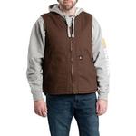 Men's Berne Apparel Berne Heartland Sherpa-Lined Washed Duck V-Neck Vest - Thumbnail 1 of 4