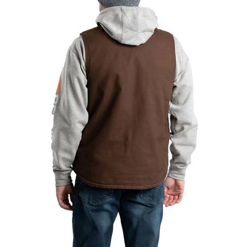 Men's Berne Apparel Berne Heartland Sherpa-Lined Washed Duck V-Neck Vest - Primary Image