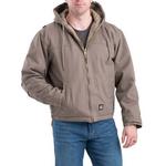 Men's Berne Apparel Heartland Washed Duck Heavyweight Sherpa Hooded Canvas Jacket - Thumbnail 1 of 3