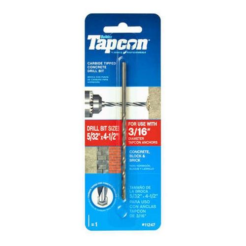 Tapcon 5/32 in x 4-1/2 in Carbide Tipped Concrete Drill Bit - Primary Image