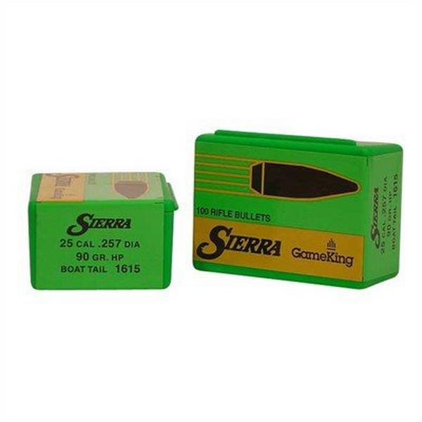 SIERRA BULLETS Sierra GameKing 25 Caliber HPBT Rifle Bullets