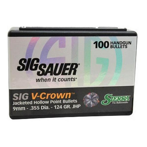 SIERRA BULLETS Sierra SIG SAUER V-Crown 9mm Pistol Bullets