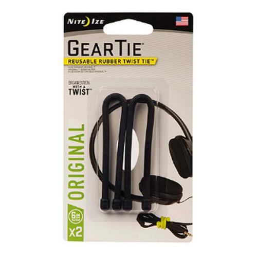 Nite Ize Gear Tie 6" Rubber Black 2-Pack - Primary Image