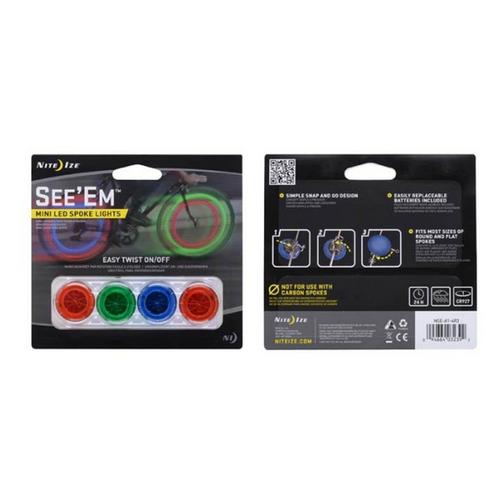 Nite Ize See'Em Mini Spoke Lights 4 Pack - Primary Image