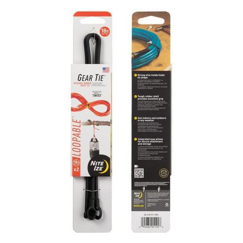 Nite Ize Gear Tie 2 Pack Loop Rubber Twist - Primary Image