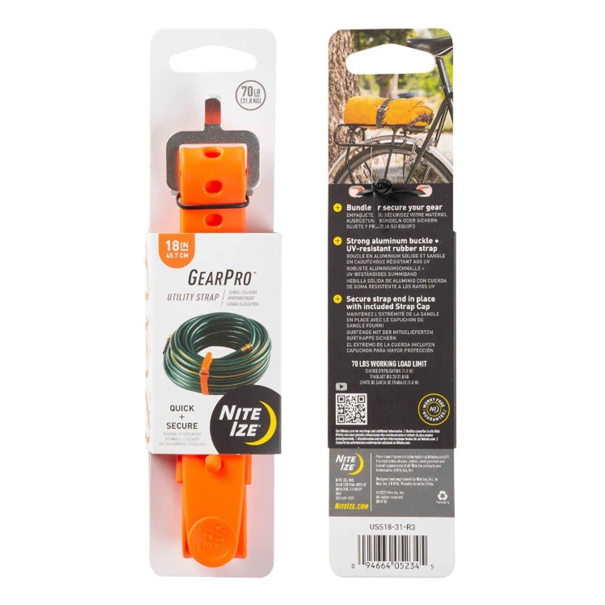 Nite Ize GearPro Utility Strap 18in Bright Orange - USS18-31-R3