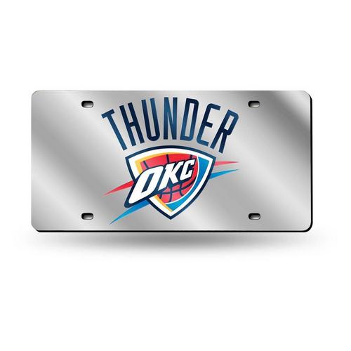 Rico Industries Oklahoma City Thunder Laser Cut Chrome Tag License Plate - Primary Image